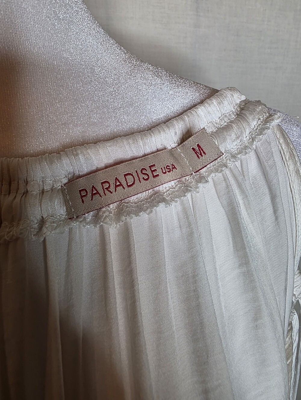 Paradise USA Womens White Swim Coverup Beach Wear Size Medium - Picture 10 of 11